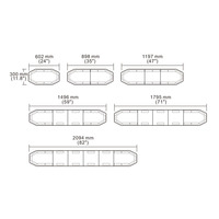 Barre lumineuse LED de 1197 mm, ECE R65 TA2/TB2, 12V/24V, couleur double en option, barre lumineuse d'avertissement stroboscopique pour véhicule d'urgence