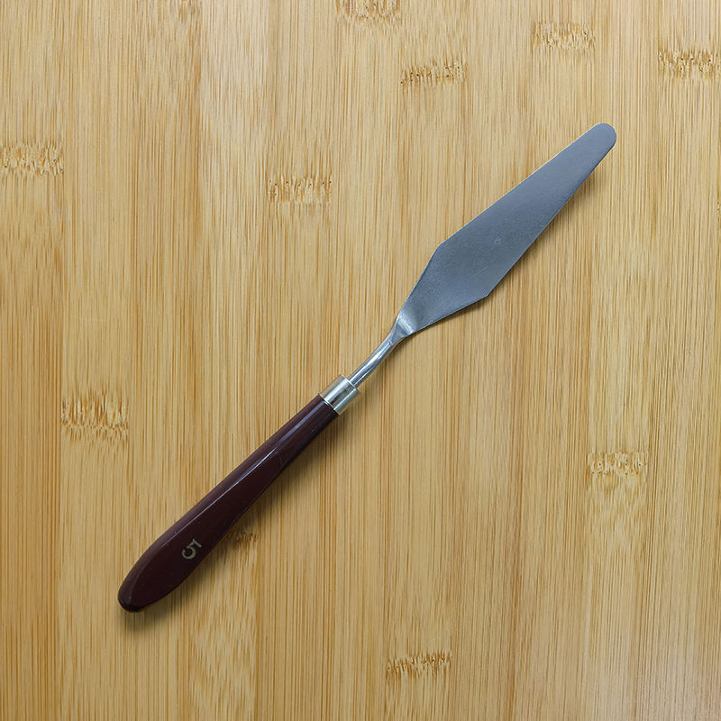 No. 5 dark red diamond-shaped plastic handle scraper
