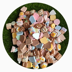 Nouvelle mode 100 pièces/lot Miniature maison de poupée nourriture jouets dessin animé pain biscuits Toast crème glacée Mini artisanat pour cuisine jeu jouets bricolage - Product Image 3
