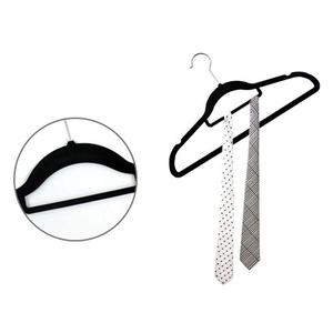 Colgador de traje de terciopelo negro antideslizante, venta al por mayor - Product Image 5