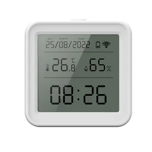 LEDEAST TH08 Smart Life Support Alexa Google Control Tuya WIFI Temperature Humidity Meter Digital Thermometer Indoor Hygrometer