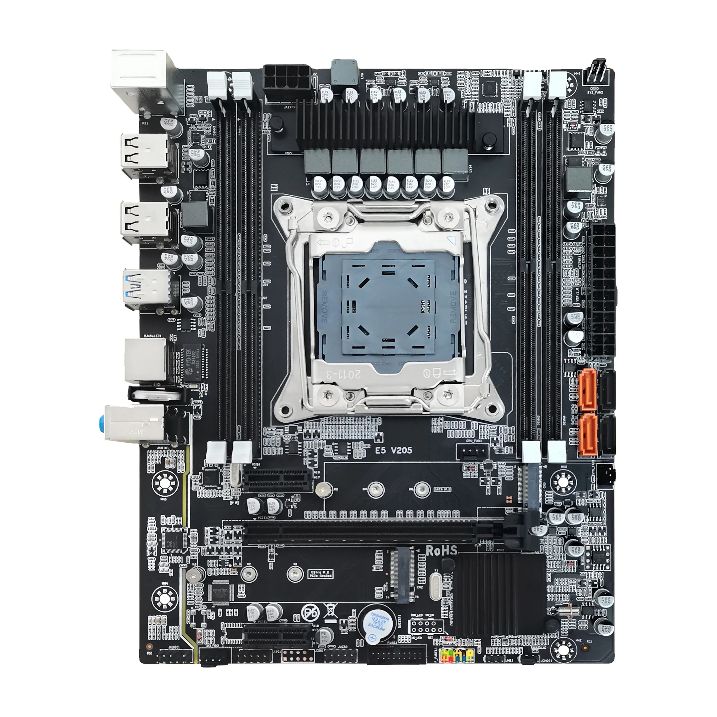 Nueva llegada H81 PC placa base compatible con Intel Xeon E5 procesador 128G DDR4 de cuatro canales placa base para juegos M.2 PCIE ATX