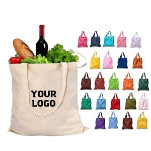 Custom Printed Eco Recycled Blank Shopping Plain Organic Cotton Canvas Tote Bag With Logo - Product Image 1