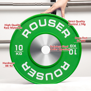 Rouser Fitness Olymp palestra pesi da competizione bilanciere Standard KG calibrato sollevamento pesi paraurti potenza Powerlifting piastra bilanciere