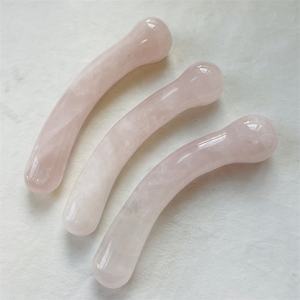 Natuurlijke roze kristallen penisvormige massage-staaf met ronde kop, <span class=keywords><strong>dildo</strong></span> van rozenkwarts, yoni-massage-staaf voor vrouwen, seksspeeltje - Product Image 4