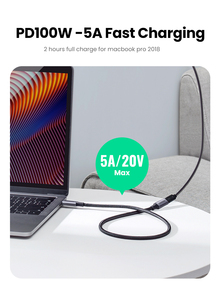 Kabel Ekstensi USB C Ugreen 10GB Gen <span class=keywords><strong>2</strong></span> Tipe C Extender Thunderbolt 3 Kabel Data Braid untuk Xiaomi Nintendo Switch Komputer - Product Image 4