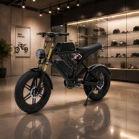 Vélo électrique 48V 15*2AH à double batterie, cadre en alliage d'aluminium 750W, pneus larges 20x4.0, longue autonomie pour les longues balades