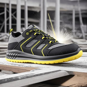 تصميم جديد أنيق تصميم رياضي خفيف الوزن S1P تنفس معدن خالية من الأحذية سلامة الرجال أحذية للعمل - Product Image 1