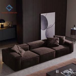 Ensemble <span class=keywords><strong>de</strong></span> canapé <span class=keywords><strong>de</strong></span> salon en tissu nubuck, design italien moderne mario bellini - Product Image 2