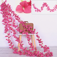 Guirlande de Fleurs Artificielles pour Plafond Suspendu Bougainvillier Vigne pour Mariage Couloir Événement Décoration