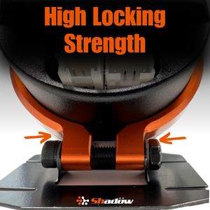 Accesorios decorativos de calibre Base de calibre de carreras de aluminio de un solo orificio Soporte giratorio de calibre de 2 pulgadas y 52mm - Product Image 2