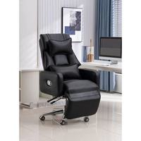 Chaise de bureau exécutive moderne - pivotante, réglable en hauteur, inclinable, avec appuie-tête coulissant, base en acier