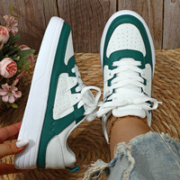 Chaussures plates classiques de style coréen, légères, semelles souples, confortables pour l'exercice, tendance de la mode, design patchwork, chaussures pour femmes