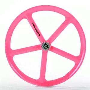 ขอบล้อจักรยาน 700C ล้อจักรยาน ล้อจักรยาน 5 ก้าน ล้อแมกนีเซียมอัลลอยด์ แบบมาตรฐาน QR ด้านหน้าและด้านหลัง ขอบเคลือบสีฝุ่น - Product Image 2