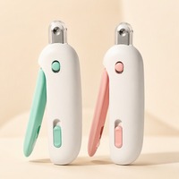 Coupe-ongles et tondeuse manuels ABS pour animaux de compagnie avec taille réglable, design ergonomique, LED pour chiens et chats, sûrs - Best-seller