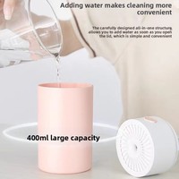 Nouvel humidificateur d'air USB pour la maison et la voiture, mini, faible bruit, fonction de minuterie, grande capacité 400 ml, aromathérapie, cadeau