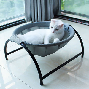 Ruimtebesparend ademend mesh afneembaar wasbaar houten frame binnen slaapnest kussen puppy kitten kat huisdier <span class=keywords><strong>bed</strong></span> hangmat - Product Image 3