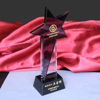 Souvenir d'affaires En Gros Clair En Forme D'étoile En Cristal Trophée de la Plaque