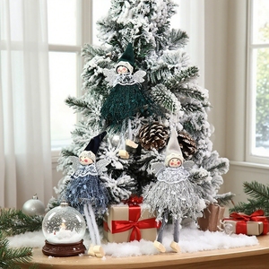 Elegant Lace Angel <b>Christmas</b> Ornaments Vintage Style Hanging Decor <b>for</b> Xmas <b>Tree</b> Home Festive Decorations Delicate Craft - Product Image 4