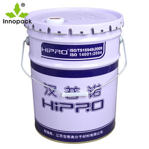 Approvisionnement d'usine Seau en étain bien conçu de 5 gallons et 20 litres avec couvercle à fleurs en fer blanc pour eau ou essence motif rond - Product Image 3