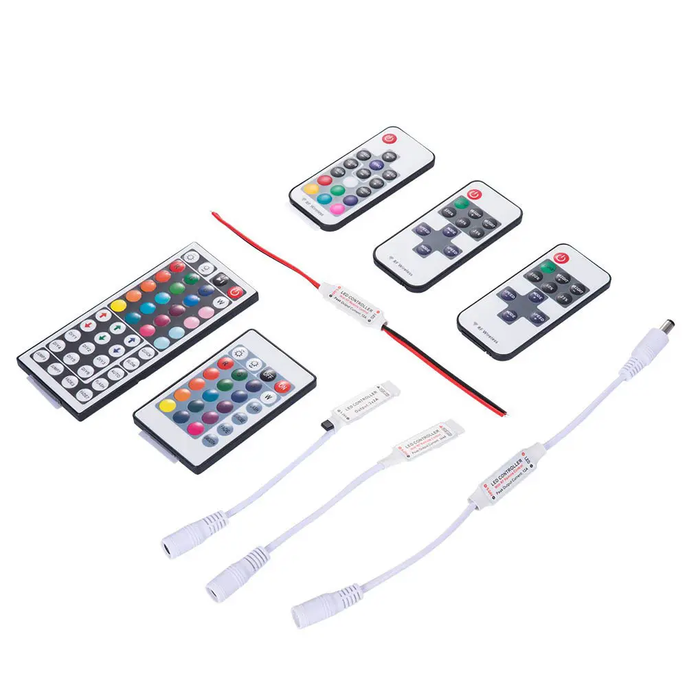 Connettore DC mini Controller LED 5-24v 12v 5A 6A 2A * 3 72W RGB Strip Light wireless IR RF telecomando mini controller led