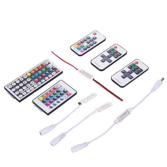 LED Mini Controller DC CONNECTOR 5-24v 12v 5A 6A 2A*3 72W RGB Strip Light Wireless IR RF Remote Control Mini Led Controller