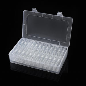 Boîte de rangement en plastique transparent à 15 compartiments, bac d'organisation rectangulaire couvert pour pièces de jouets, petits objets, 7.5cm de long - Product Image 3