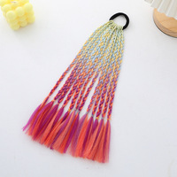 Perruque Tresse de Queue de Cheval Ailes Volantes Mignonnes Brillantes pour Enfants, Fête et Spectacle, Vente en Gros