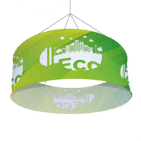 Bannière publicitaire numérique portable en aluminium léger pour intérieur, impression numérique, suspension au plafond, fournitures pour événements commerciaux et fêtes