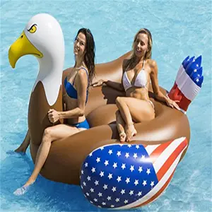 American Flag Eagle Pool Float Summer Pool Party Vacation Ride piscina/gonfiabili grandi giocattoli Float prodotto per adulti