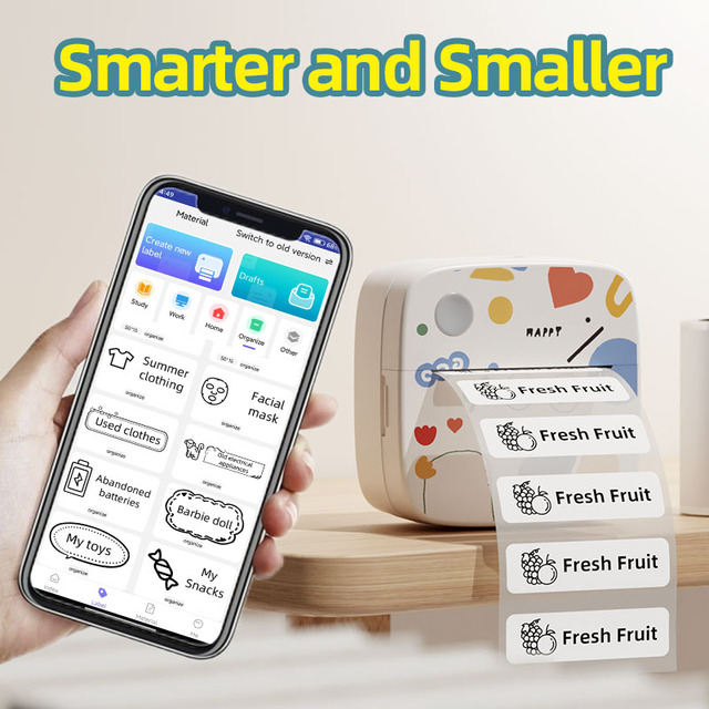 Wireless Pocket Picture Printer for iPhone & Android Mini Blue-tooth Sticker Printer for School Notes Journal DIY Kids Gifts