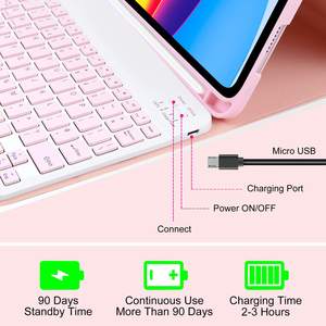 Cover per Tablet e custodie per <span class=keywords><strong>iPad</strong></span> A16 11a generazione 11 2025/10a generazione 10.9 "Cover in 2022 pelle staccabile magnetica - Product Image 3