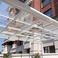 Outdoor Aluminium Dach Polycarbonat Regenschutz Markise Baldachin PC Wasserdichtes Fenster für