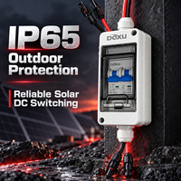 Pemutus Sirkuit DC Tenaga Surya Tahan Benturan IK09 32A 1000VDC IP65 Kotak ABS/PC MC4 Pemutus Mini PV Pra-kabel