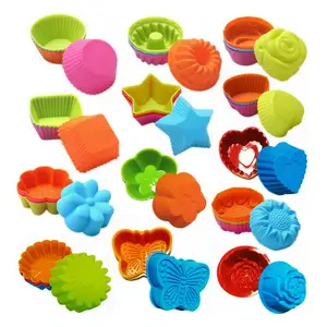 Creatore di Silicone personalizzato fai da te a 9 forme torta Muffin Cupcake stampo per la cottura di forma rotonda di Cupcake strumenti per la decorazione di cottura