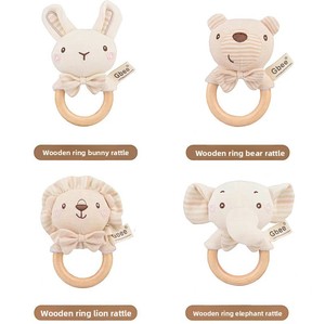 Hochet gonflable en coton biologique pour bébé, jouet apaisant pour nouveau-né, hochet à main pour nourrissons de 0 à 1 an - Product Image 4