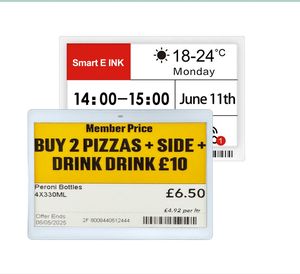 Nouvel arrivage en usine : Étiquette électronique d'étagère E Ink 7,5 pouces, étiquettes de prix numériques intelligentes ESL pour le commerce de détail (4,2 pouces, 5,8 pouces, 7,5 pouces) - Product Image 1