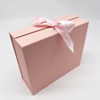 XJT Geschenkverpackung in Rosa nach Maß Recycelbar für Schuhe und Kleidung – Faltbare Magnetbox aus Hartkarton mit Logo