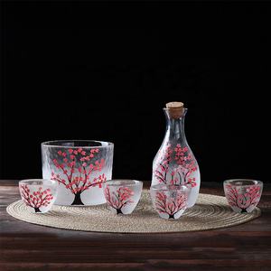 Flacon à <span class=keywords><strong>Whisky</strong></span> en cristal pour décanteur de vin, ml, style japonais, service à thé, ensemble de verre à saker chaud, avec baril de bouteille - Product Image 3