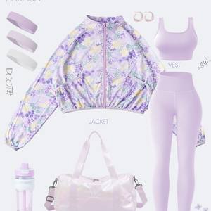 奥叶马女运动服夏季新款紧身透气快干长袖夹克背心塑形瑜伽裤三件套 - Product Image 3