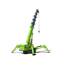 Mini-grue araignée de 3 tonnes à flèche télescopique, moteur diesel, certifiée CE, pour la construction de toitures et les espaces étroits