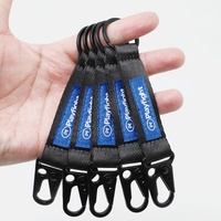 Lanière courte en sangle de nylon tissée personnalisée avec logo, double crochet, écologique, porte-clés d'extérieur, cadeau promotionnel