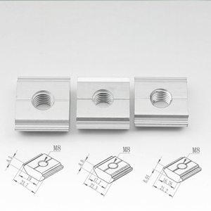 Bloc d'écrou <span class=keywords><strong>de</strong></span> curseur solaire en alliage d'aluminium d'approvisionnement direct d'usine Rail <span class=keywords><strong>de</strong></span> type H traitement <span class=keywords><strong>de</strong></span> Surface d'oxydation photovoltaïque à pression moyenne - Product Image 3