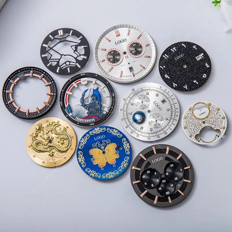 FOKSY Factory Oem High Quality Watch Face Parts Custom Logo Made Metal Luminous Brass Watch Dial Manufacturer