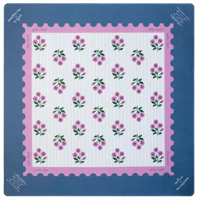 Custom Non-slip Noise Reduction Portable Foldable Thickened Tablecloth Waterproof Lock Edge Mahjong Table Mat