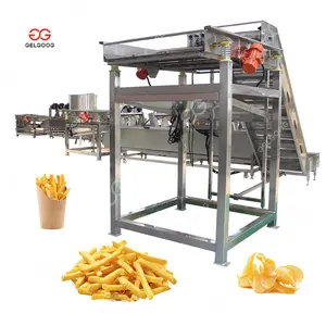 Línea de producción de patatas fritas, máquina para hacer patatas fritas, 500 kg/h