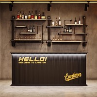 Table de bar industrielle steampunk en métal, taille et couleur personnalisées, écologique, durable, pour usage extérieur et salle de sport