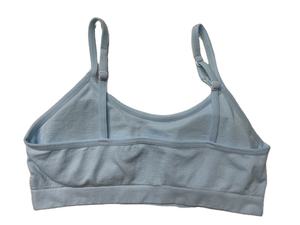 Sujetador deportivo sin costuras para mujer, tejido, liso, fino, con copa triangular, transpirable, tipo chaleco, sin aros, con tirantes cruzados en el pecho, cuello en V - Product Image 5