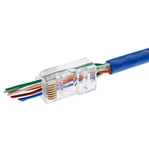 8P8C Ethernet fiş üzerinden RJ45 konektörü UTP / FTP Cat6 konnektörleri