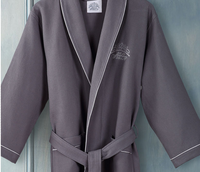 Peignoir de bain élégant en coton pur brodé avec logo personnalisé 5 étoiles de luxe
